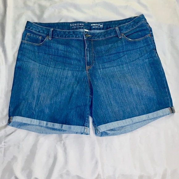 sonoma bermuda mid rise shorts